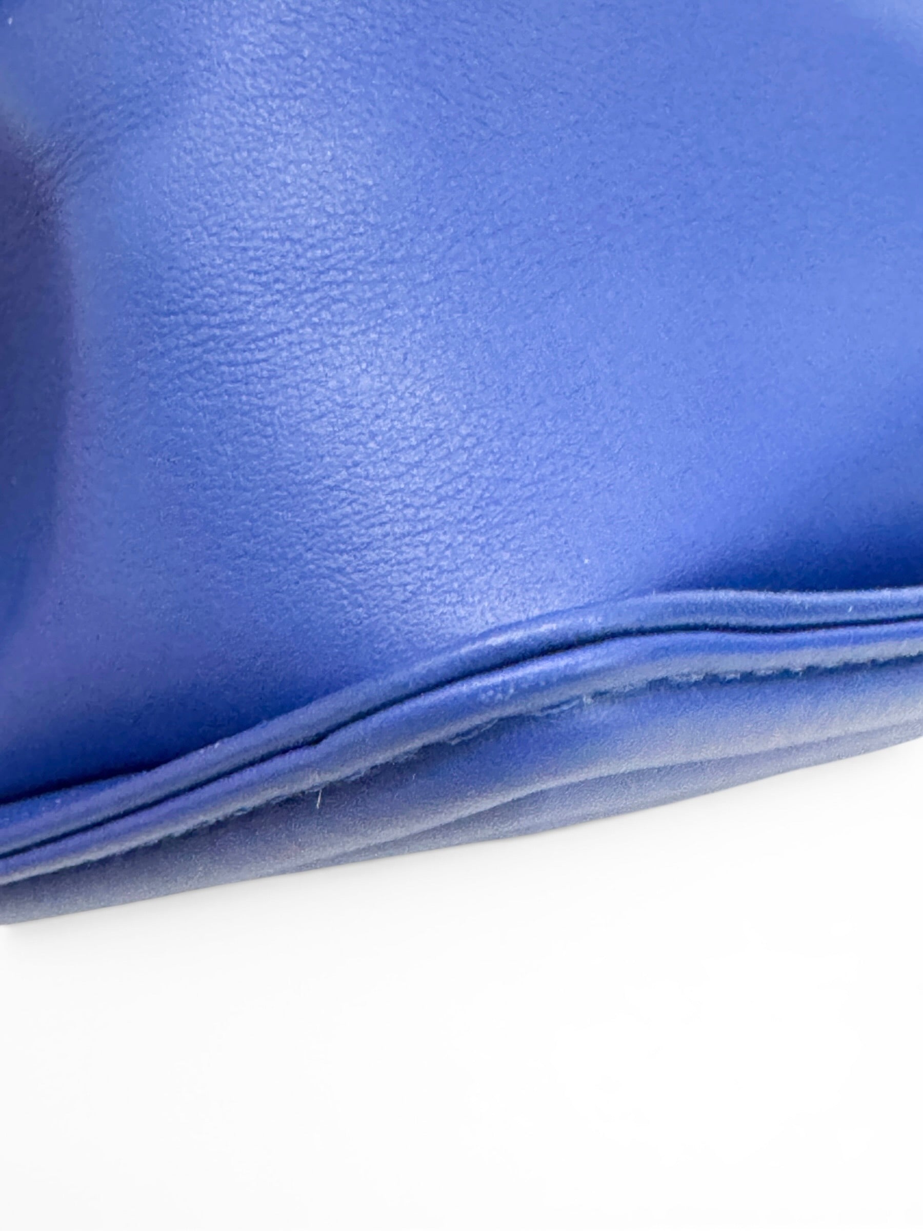 Chanel Blue Lambskin Chevron Small Boy Bag