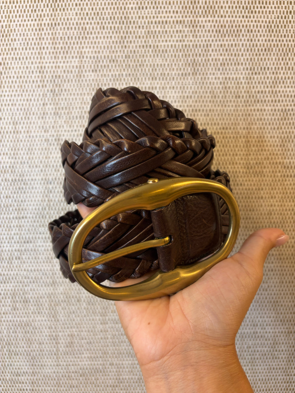 Yves Saint Laurent Vintage Brown Leather Belt
