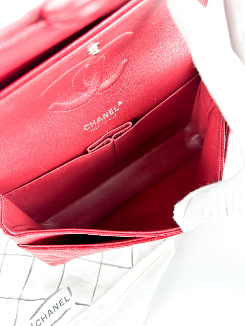 Chanel Red Caviar Leather Classic Double Flap