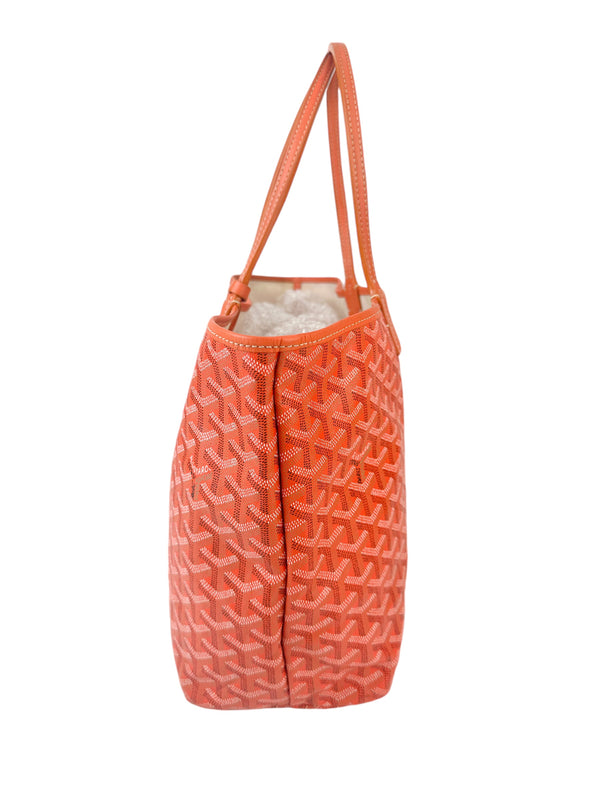 Goyard Orange Goyardine Saint Louis PM W/ Pouch