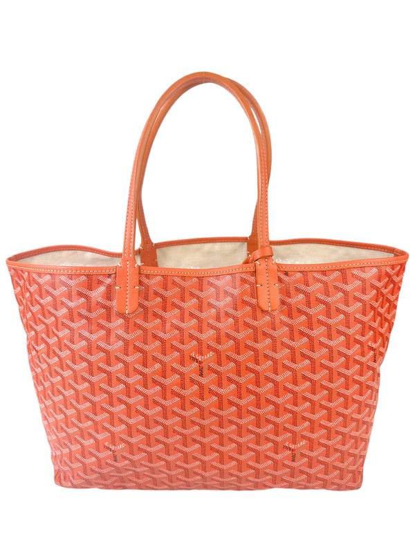 Goyard Orange Goyardine Saint Louis PM W/ Pouch