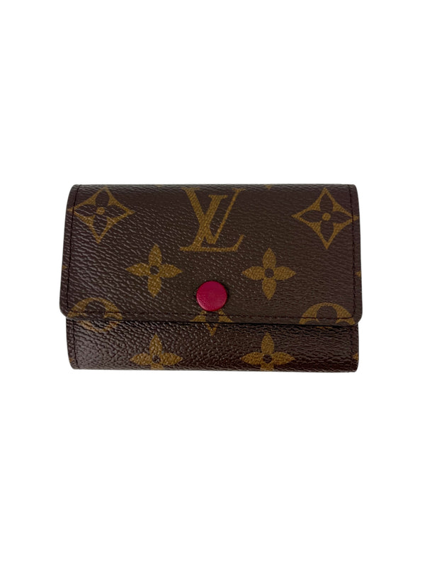 Louis Vuitton Monogram Canvas and Fuchsia 6 Key Holder