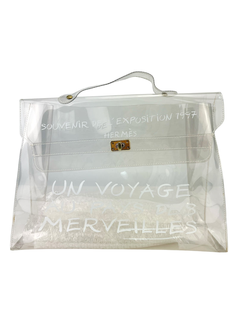 Hermes Clear Vinyl Kelly Season 2 Consign