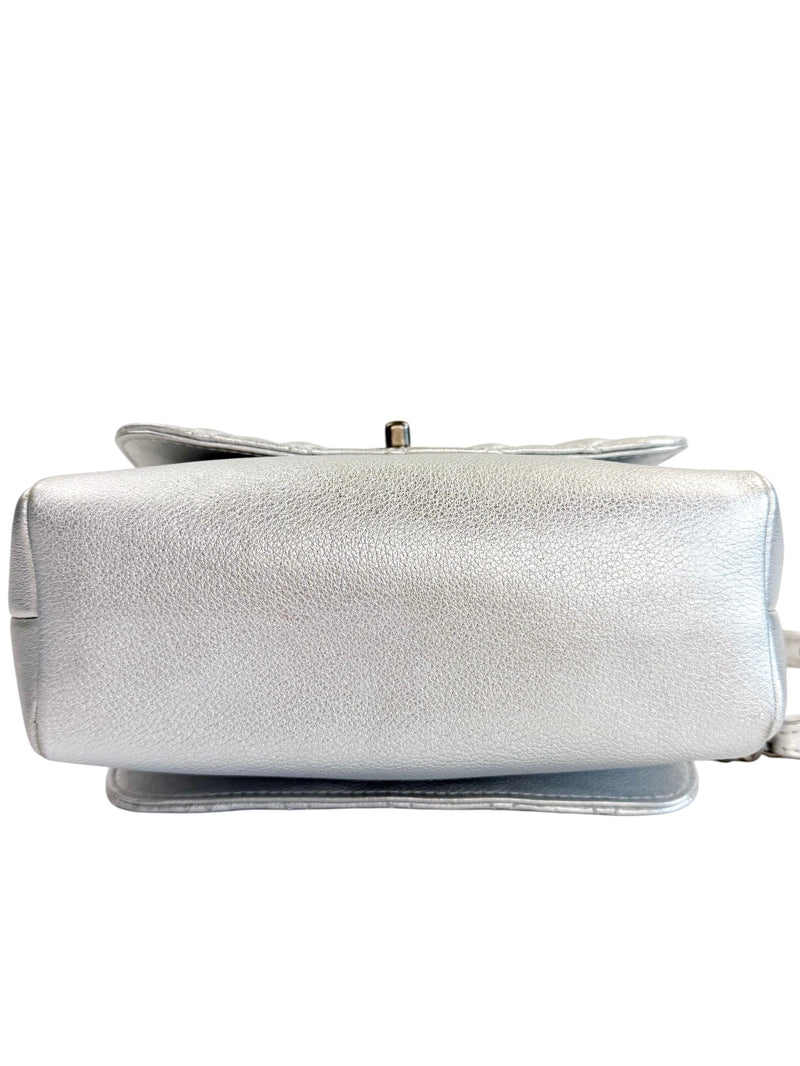 Chanel Metallic Quilted Calfskin Pilot Essentials Small Flap Bag