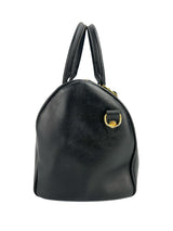 MCM Black Leather Heritage Boston Bag
