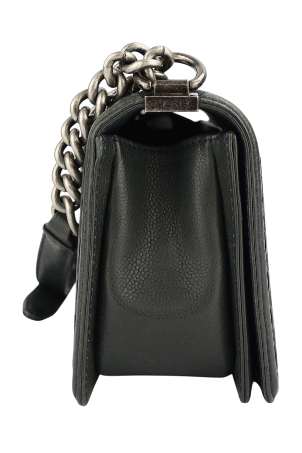 Chanel Black Caviar Paris Dallas Boy Bag Medium