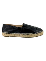 Chanel Black Lambskin CC Espadrilles Size 38