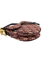 Christian Dior Burgundy Oblique Saddle Bag