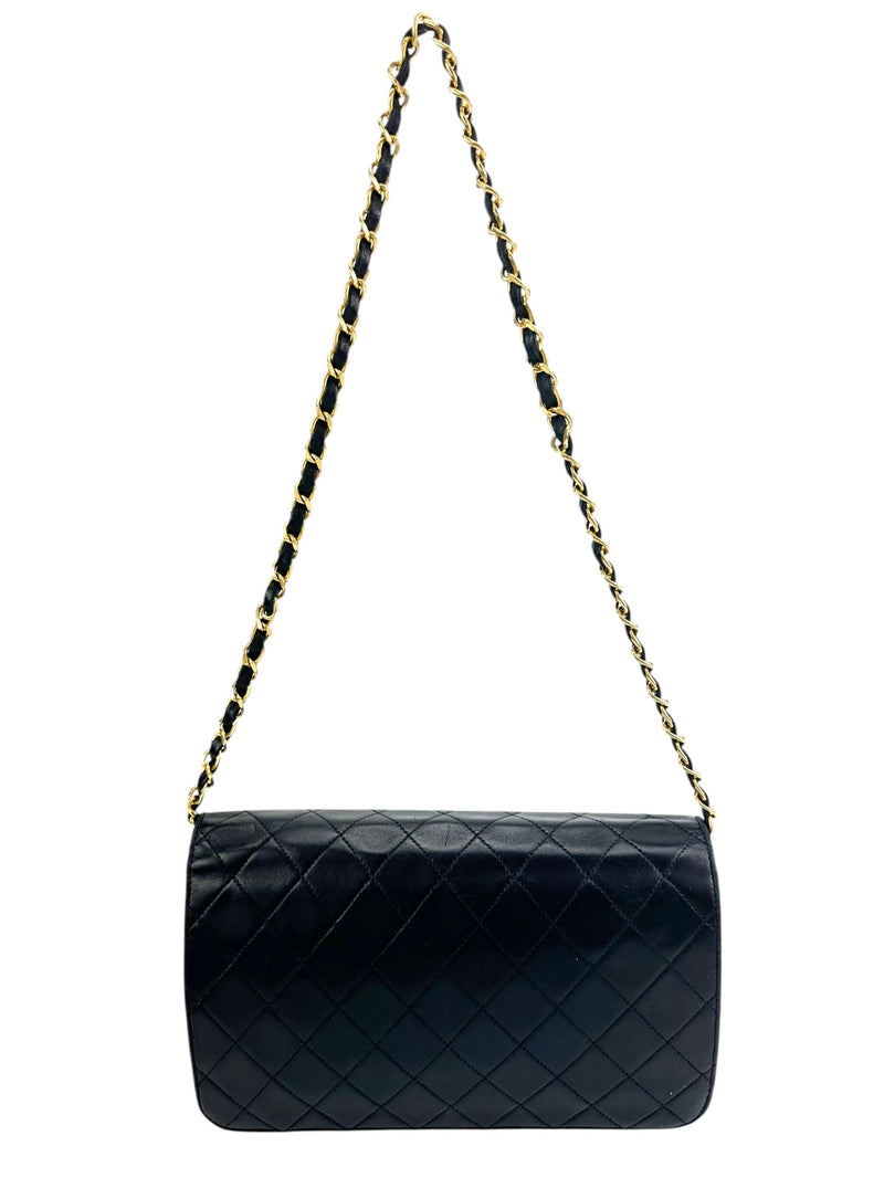 Chanel Black Lambskin Full Flap