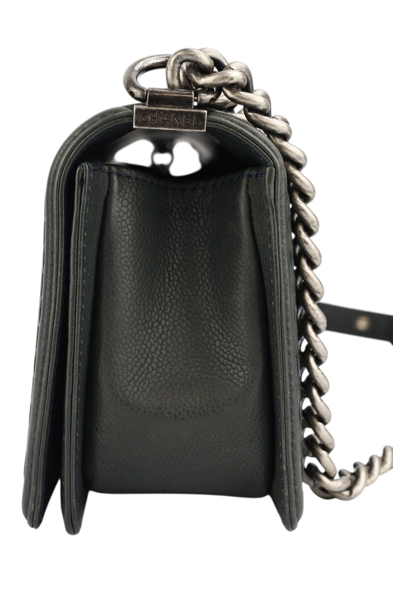 Chanel Black Caviar Paris Dallas Boy Bag Medium