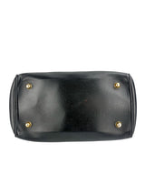 MCM Black Leather Heritage Boston Bag