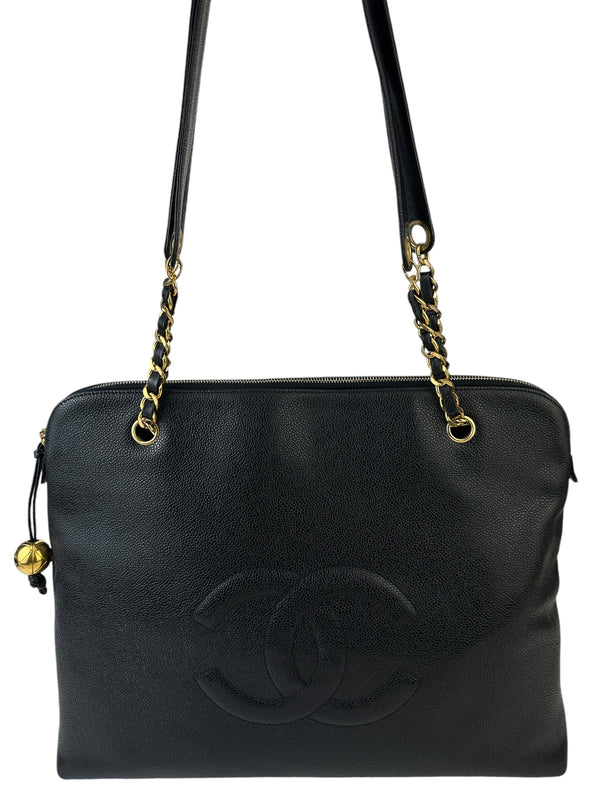 Chanel Vintage Black Caviar Timeless Tote Large