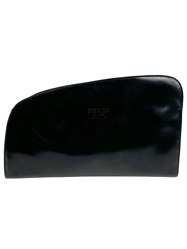 Prada Black Patent Leather Clutch