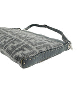 Fendi Gray Wool Sellaria Shoulder Bag