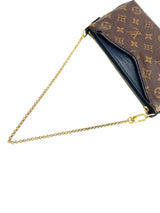 Louis Vuitton Monogram Navy Leather Pallas Shoulder Bag