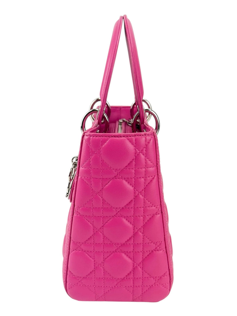 Christian Dior Pink Medium Lady Dior with Strap