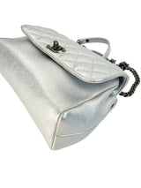Chanel Metallic Quilted Calfskin Pilot Essentials Small Flap Bag