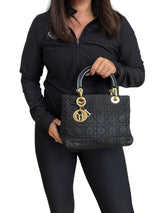 Dior Black Nylon Medium Lady Dior