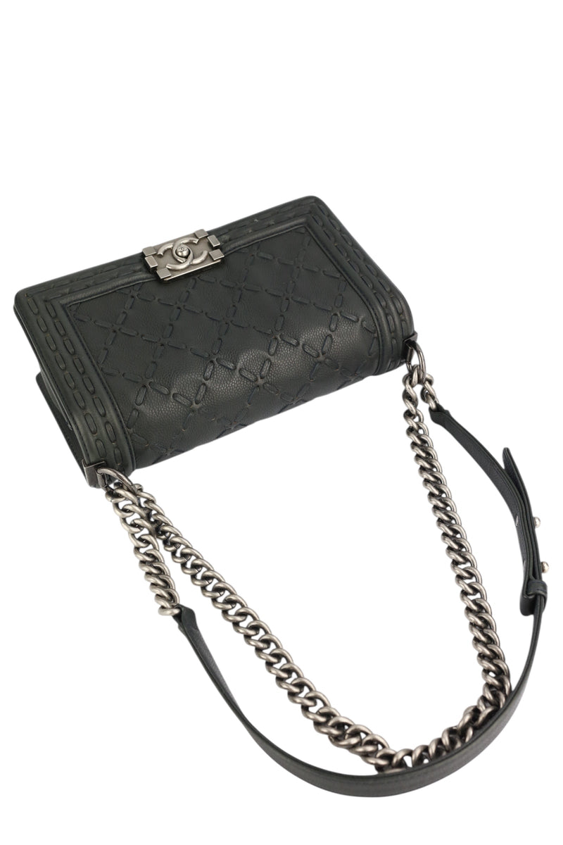 Chanel Black Caviar Paris Dallas Boy Bag Medium