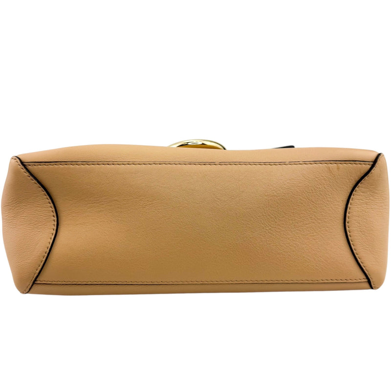 Chloe Beige Calfskin Faye Day Shoulder Bag Medium