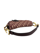 Christian Dior Burgundy Oblique Saddle Bag