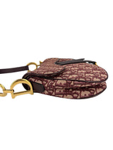 Christian Dior Burgundy Oblique Saddle Bag