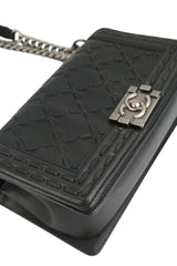 Chanel Black Caviar Paris Dallas Boy Bag Medium
