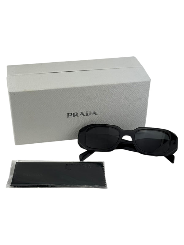Prada Black Rectangular Women's Sunglasses