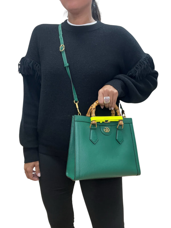 Gucci Green Small Diana Tote