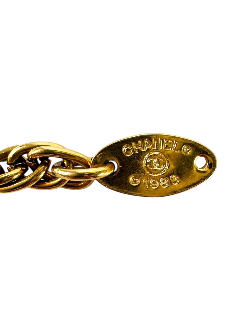 Chanel Gold CC Cutout Bracelet