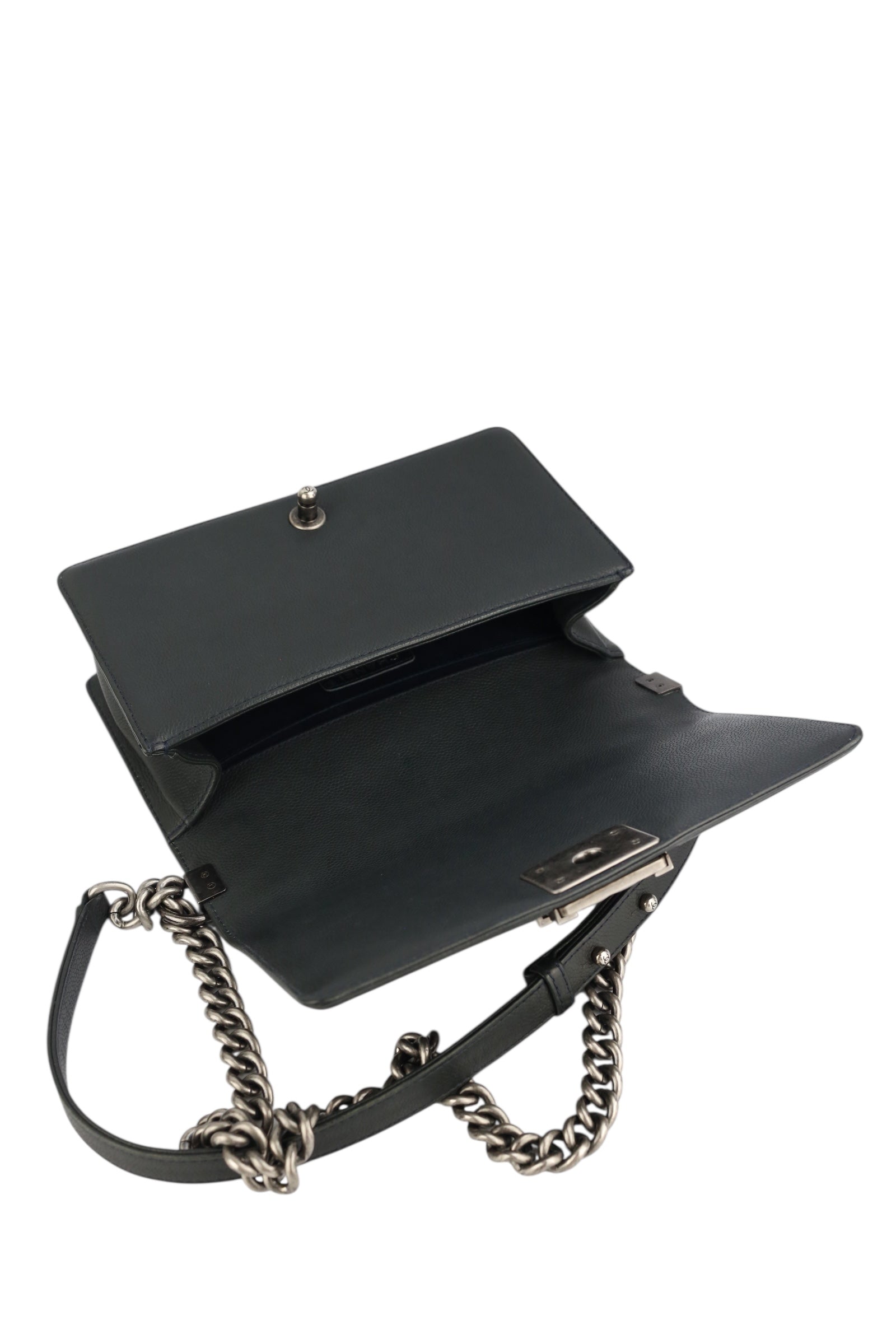 Chanel Black Caviar Paris Dallas Boy Bag Medium