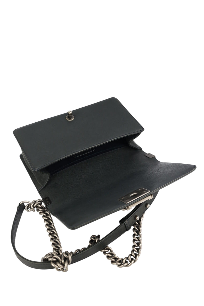 Chanel Black Caviar Paris Dallas Boy Bag Medium