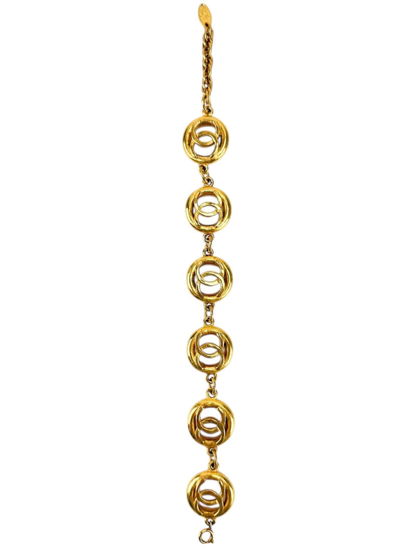 Chanel Gold CC Cutout Bracelet