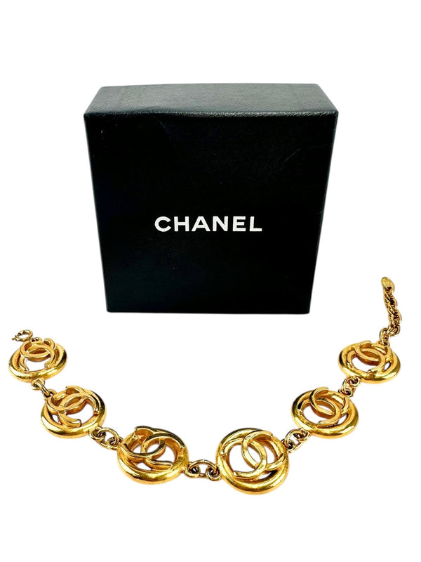 Chanel Gold CC Cutout Bracelet