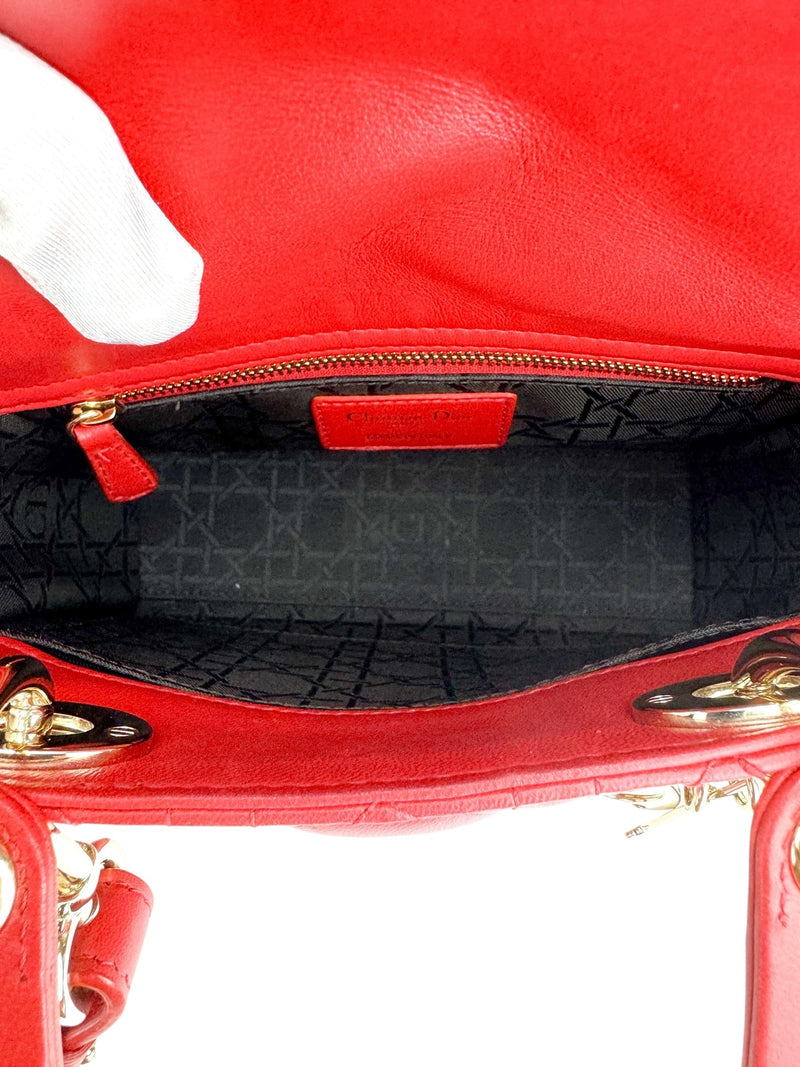 Christian Dior Small Red Lady Dior MyABCDior Bag