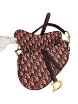 Christian Dior Burgundy Oblique Saddle Bag