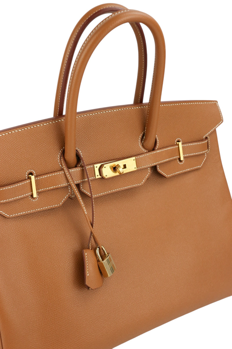 Hermes Birkin 35 Gold Veau Courchevel Gold Hardware