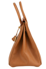 Hermes Birkin 35 Gold Veau Courchevel Gold Hardware