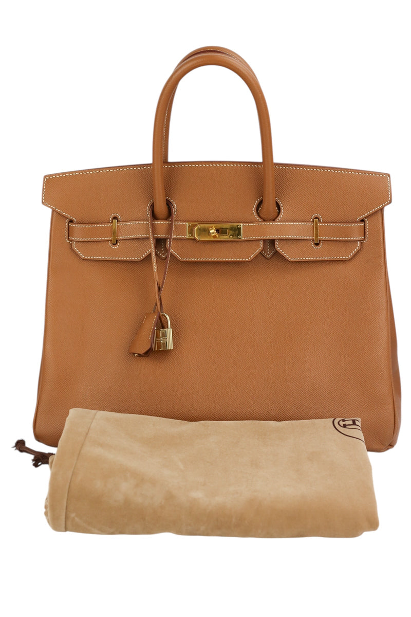 Hermes Birkin 35 Gold Veau Courchevel Gold Hardware