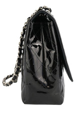 Chanel Black Patent Maxi Single Flap