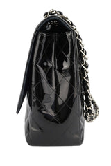 Chanel Black Patent Maxi Single Flap