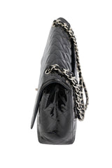 Chanel Black Patent Maxi Single Flap