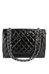 Chanel Black Patent Maxi Single Flap