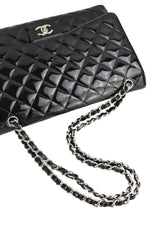 Chanel Black Patent Maxi Single Flap