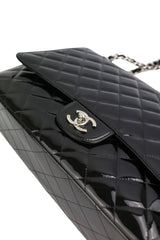 Chanel Black Patent Maxi Single Flap