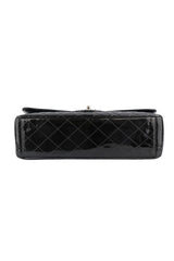 Chanel Black Patent Maxi Single Flap