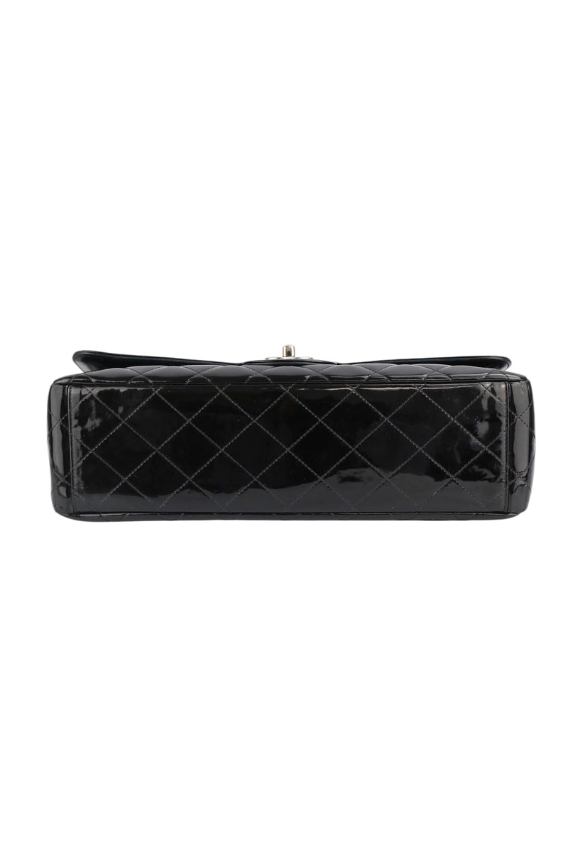 Chanel Black Patent Maxi Single Flap
