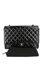 Chanel Black Patent Maxi Single Flap