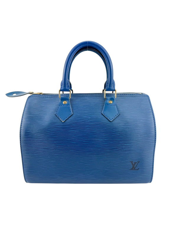 Louis Vuitton Blue Epi Speedy 25