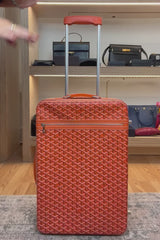 Goyard Goyardine Orange Rolling Trolley PM